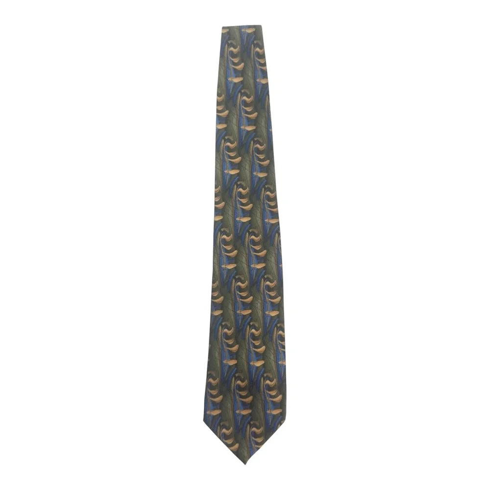 Cocktail Colors Men's Multicolor Abstract Peacock Novelty Neck Tie 100% Silk
